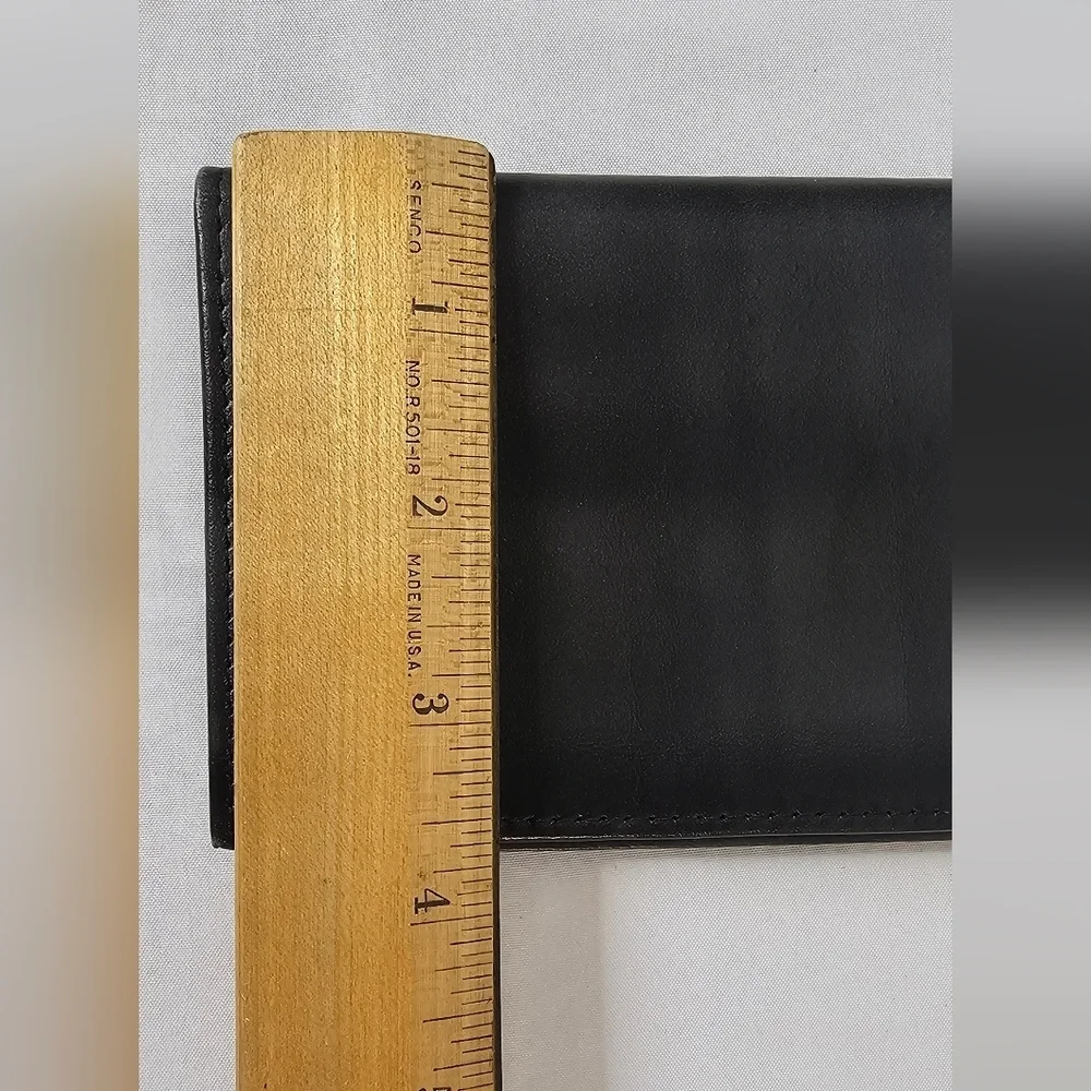 Vintage Pierre Cardin Wallet  Black Leather Slim